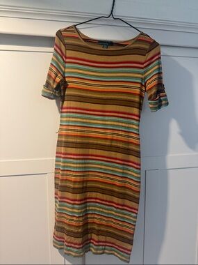Polo by Ralph Lauren Multicolor Striped Midi Dress